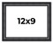 Photo Size Linear Black Picture Frame - UV Acrylic, Foam Board Backing, Hanging Hardware